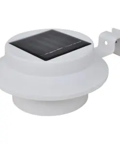 vidaXL Outdoor Solar Fence Lamps 12 pcs LED White