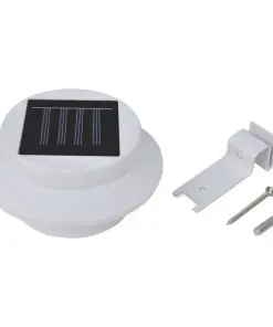 vidaXL Outdoor Solar Fence Lamps 12 pcs LED White