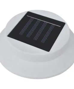 vidaXL Outdoor Solar Fence Lamps 12 pcs LED White