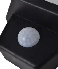 vidaXL Solar Wall Lamps 2 pcs with Motion Sensor Black