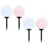 vidaXL Outdoor Solar Lamps 4 pcs LED Spherical 30 cm RGB