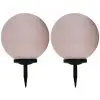 vidaXL Outdoor Solar Lamps 2 pcs LED Spherical 40 cm RGB