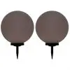 vidaXL Outdoor Solar Lamps 2 pcs LED Spherical 50 cm RGB
