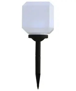 vidaXL Outdoor Solar Lamps 6 pcs LED Cubic 20 cm White