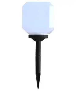 vidaXL Outdoor Solar Lamps 6 pcs LED Cubic 20 cm White