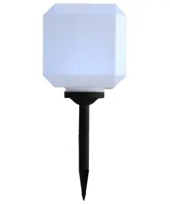 vidaXL Outdoor Solar Lamps 4 pcs LED Cubic 20 cm White