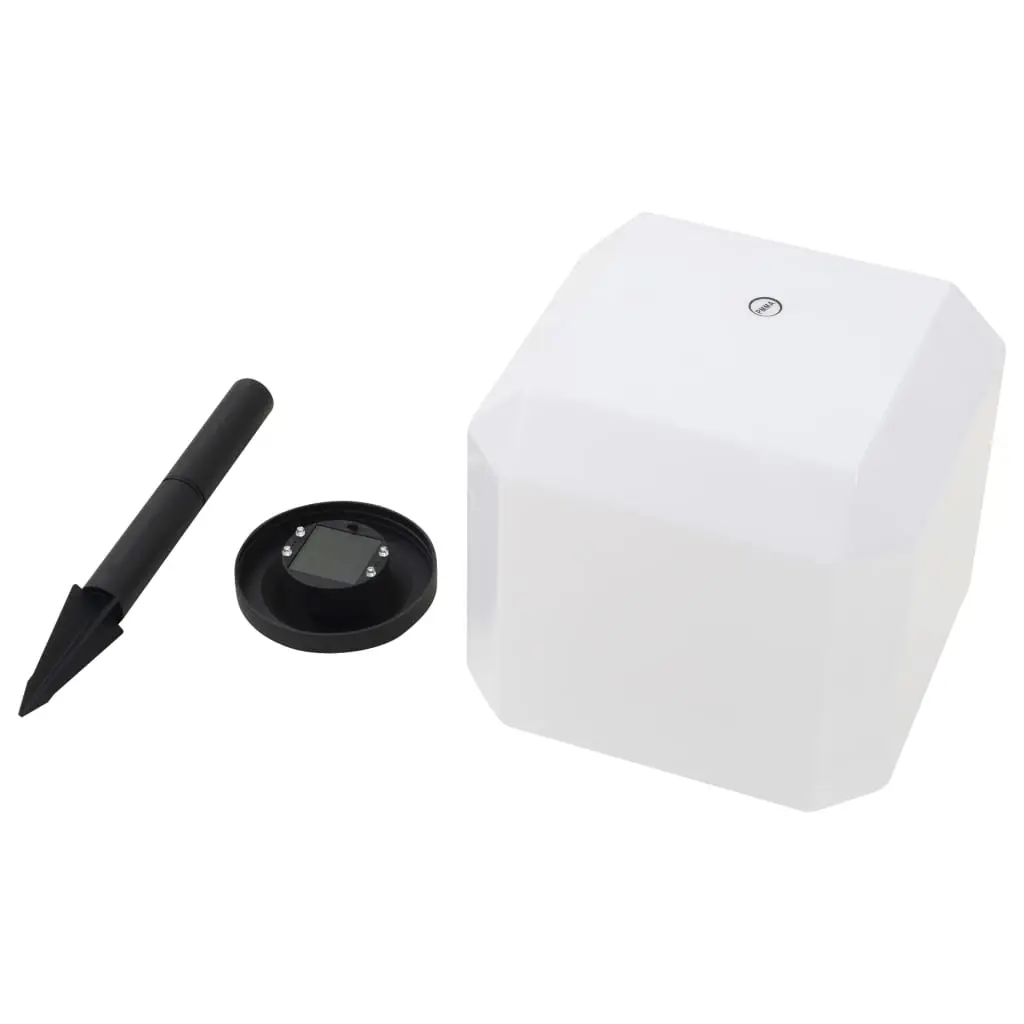 vidaXL Outdoor Solar Lamps 4 pcs LED Cubic 20 cm White