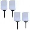 vidaXL Outdoor Solar Lamps 4 pcs LED 30 cm White