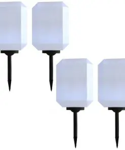 vidaXL Outdoor Solar Lamps 4 pcs LED 30 cm White