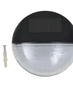 vidaXL Outdoor Solar Wall Lamps LED 24 pcs Round Black