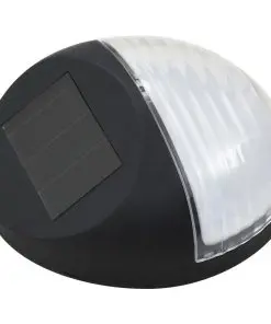 vidaXL Outdoor Solar Wall Lamps LED 24 pcs Round Black