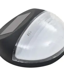 vidaXL Outdoor Solar Wall Lamps LED 24 pcs Round Black