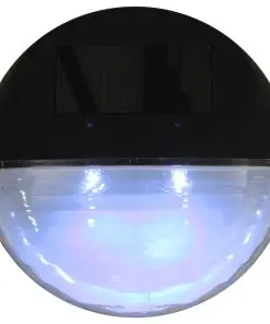 vidaXL Outdoor Solar Wall Lamps LED 24 pcs Round Black