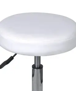 vidaXL Office Stools 2 pcs White 35.5×98 cm Faux Leather