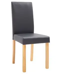 vidaXL Dining Chairs 6 pcs Grey Faux Leather