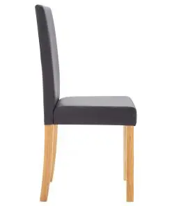 vidaXL Dining Chairs 6 pcs Grey Faux Leather