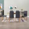 vidaXL Dining Chairs 6 pcs Grey Faux Leather
