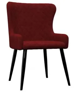 vidaXL Dining Chairs 2 pcs Red Velvet