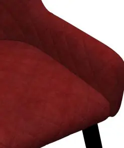 vidaXL Dining Chairs 2 pcs Red Velvet