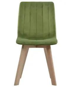 vidaXL Dining Chairs 2 pcs Green Velvet