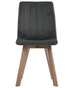 vidaXL Dining Chairs 4 pcs Grey Velvet