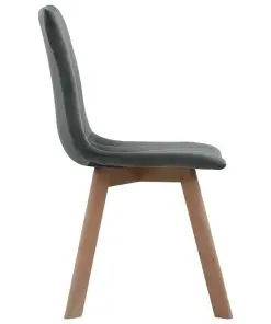 vidaXL Dining Chairs 4 pcs Grey Velvet