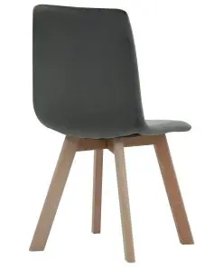 vidaXL Dining Chairs 4 pcs Grey Velvet
