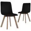 vidaXL Dining Chairs 2 pcs Black Velvet