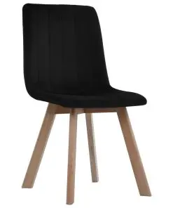 vidaXL Dining Chairs 4 pcs Black Velvet