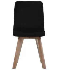 vidaXL Dining Chairs 4 pcs Black Velvet