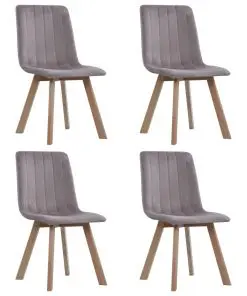 vidaXL Dining Chairs 4 pcs Pink Velvet