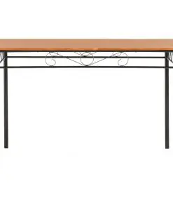 vidaXL 7 Piece Dining Set MDF and Steel Brown