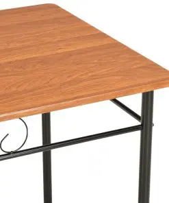 vidaXL 7 Piece Dining Set MDF and Steel Brown