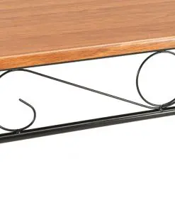 vidaXL 7 Piece Dining Set MDF and Steel Brown