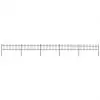 vidaXL Garden Fence with Spear Top Steel 8.5×0.6 m Black