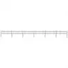 vidaXL Garden Fence with Spear Top Steel 10.2×0.6 m Black
