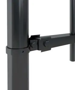 vidaXL Garden Fence with Spear Top Steel 10.2×0.6 m Black