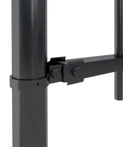 vidaXL Garden Fence with Spear Top Steel 8.5×1.2 m Black