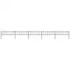 vidaXL Garden Fence with Hoop Top Steel 8.5×0.6 m Black vidaXL Garden Fence with Hoop Top Steel 8.5×0.6 m Black