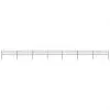 vidaXL Garden Fence with Hoop Top Steel 11.9×0.6 m Black