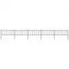 vidaXL Garden Fence with Hoop Top Steel 8.5×0.8 m Black