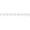 vidaXL Garden Fence with Hoop Top Steel 13.6×0.8 m Black