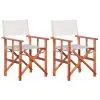 vidaXL Director’s Chairs 2 pcs Solid Acacia Wood