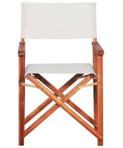 vidaXL Director’s Chairs 2 pcs Solid Acacia Wood