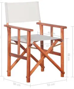 vidaXL Director’s Chairs 2 pcs Solid Acacia Wood