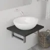 vidaXL Bathroom Wall Shelf for Basin Grey 40x40x16.3 cm