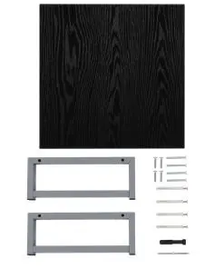 vidaXL Bathroom Wall Shelf for Basin Black 40x40x16.3 cm