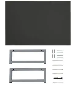 vidaXL Bathroom Wall Shelf for Basin Grey 60x40x16.3 cm