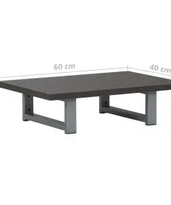 vidaXL Bathroom Wall Shelf for Basin Grey 60x40x16.3 cm