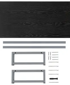 vidaXL Bathroom Furniture Black 90x40x16.3 cm